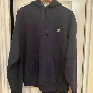Champion hoodie lined with fleece in black